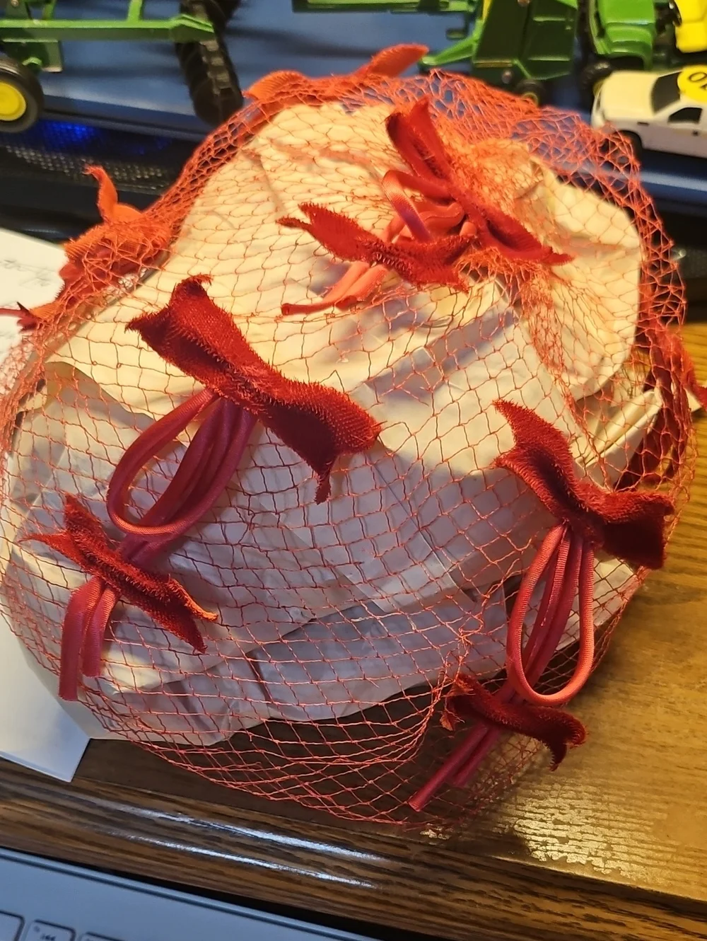 Red Bow Veiled Fascinator Hat - Women Accessories